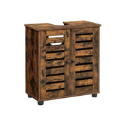 Wastafelonderkast met verstelbare plank in vintage bruin | Kymiko