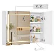 Spiegelkast met verlichting en vergrotende spiegel voor badkamer – detailfoto verlichting