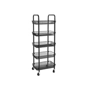 Trolley met 5 niveaus zwart | Kymiko