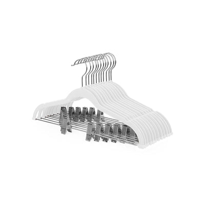 Fluwelen hanger met verstelbare clips