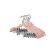 Fluwelen kleerhanger, antislip, met stang