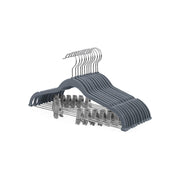 Fluwelen kleerhanger, antislip, met stang