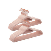 Fluwelen kleerhanger met draaibare haak in roségoud