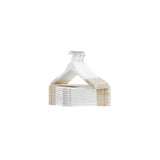 Set van 20 kleerhangers van massief hout met fluwelen bekleding | Kymiko