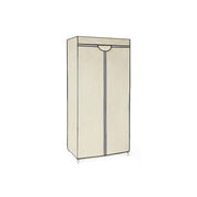 Stoffen kast met kledingroede