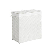 Handgeweven wasmand van synthetisch rotan