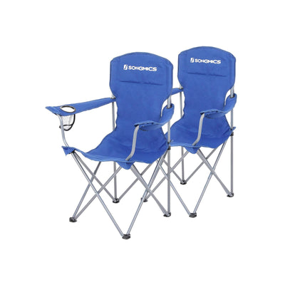 Set van 2 campingstoelen met robuust stalen frame