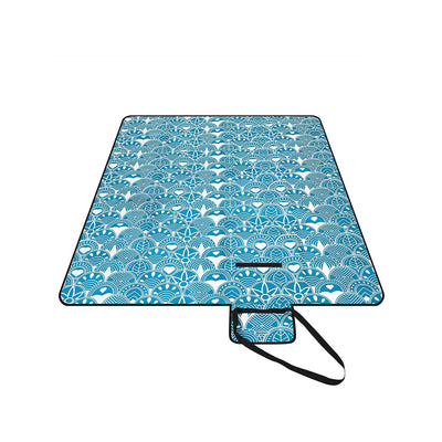 Picknickkleed 200 x 200 cm blauw | Kymiko
