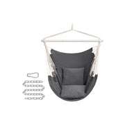 Hangstoel met 2 kussens en metalen ketting