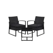 Set van 3 tuinmeubelsets gemaakt van polyrotan | Kymiko