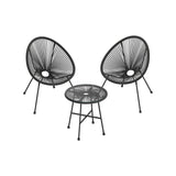 Set van 3 balkonmeubels met tafel en 2 stoelen | Kymiko
