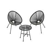 Set van 3 balkonmeubels met tafel en 2 stoelen | Kymiko