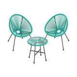 Set van 3 balkonmeubels met tafel en 2 stoelen | Kymiko