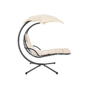 Hangligstoel met frame en parasol