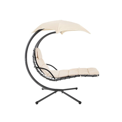 Hangligstoel met frame en parasol