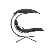 Hangligstoel met frame en parasol