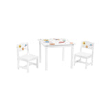 Kindertafelset met 2 witte stoelen | Kymiko