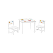 Kindertafelset met 2 witte stoelen | Kymiko