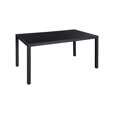 Tuintafel met tafelblad van gehard glas | Kymiko
