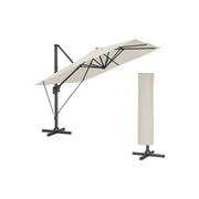 360° draaibare parasol met zwengel en standaard