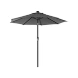 Parasol met LED-zonneverlichting zonder standaard | Kymiko