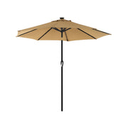 Parasol met LED-zonneverlichting zonder standaard | Kymiko