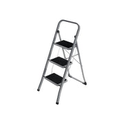 Trapladder met 3 treden grijs-zwart | Kymiko