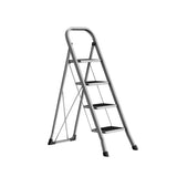 Trapladder met 3 treden grijs-zwart | Kymiko
