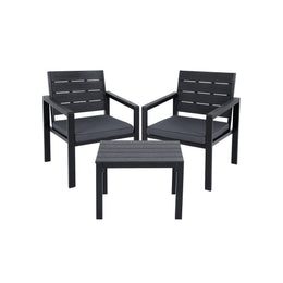 Set van 3 tuinmeubelen met afneembare kussens