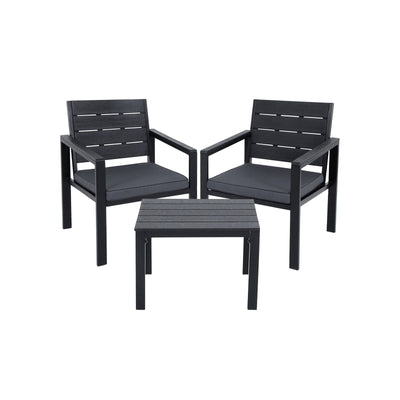 Set van 3 tuinmeubelen met afneembare kussens