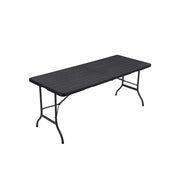 Grote tuintafel in zwarte houtlook