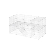 Mesh-huisdierverblijf met 2 niveaus