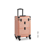 Cosmetische koffer trolley kapperskoffer champagne goud | Kymiko