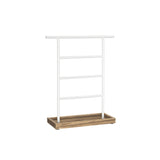 Sieradenopberger voor oorbellen vintage stijl hout-zwart – vooraanzicht – wit