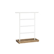 Sieradenopberger voor oorbellen vintage stijl hout-zwart – vooraanzicht – wit