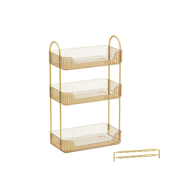 Make-up organizer rechthoekig cadeau-idee champagne goud