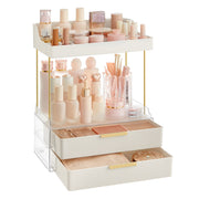 Make-up organizer met meerdere lagen – vooraanzicht – transparant