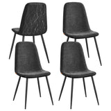 Eetkamerstoelen met chenille bekleding – vooraanzicht – groen donker