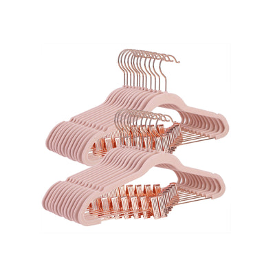Kleerhangers in lichtroze set van 24 | Kymiko