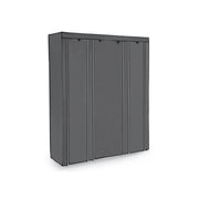 Kledingkast 12 planken met metalen frame en non-woven stoffen bekleding