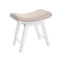 Holle poef wit-beige
