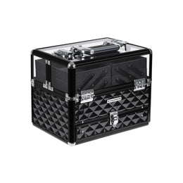 Zwart transparant cosmetische etui