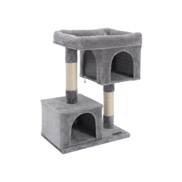 Krabpaal met groot platform en 2 kattengrotten