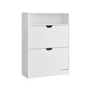 Schoenenkast 2 kleppen open vak