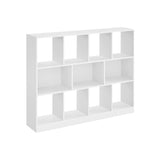 Boekenkast met 11 vakken wit | Kymiko