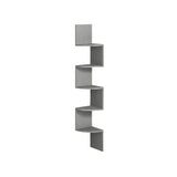 Wandplank met 5 planken voor planten en cd's – vooraanzicht – groen