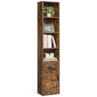 Boekenkast met deur en open vakken
