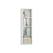 Boekenrek met open planken – vooraanzicht – wit breed