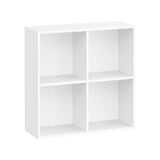 Boekenkast met vakken – vooraanzicht – wit