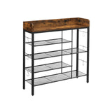 Schoenenrek vintage bruin-zwart | Kymiko